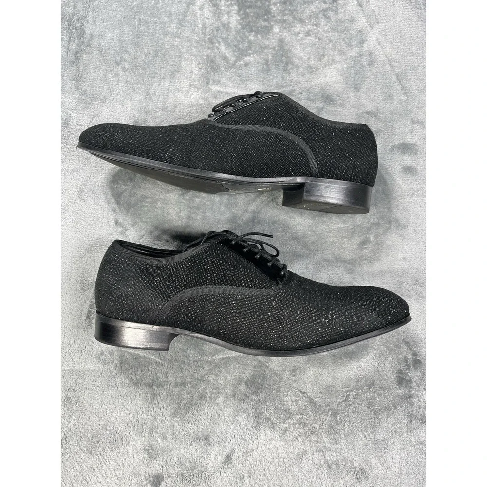 Aldo Shoes‎ Mens 10 Black Mirron Studded Oxford Plain Toe Dress City Club Lounge